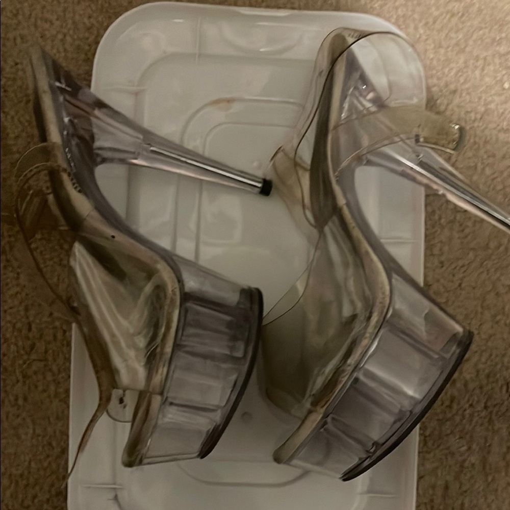 Transparent High Heel Platform Sandals